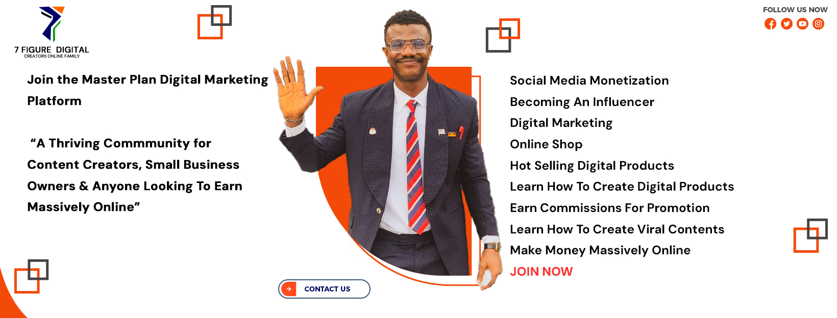 African digital projects from the 7 Figure Digital Creators Online Family Master Plan Digital Marketing Platform